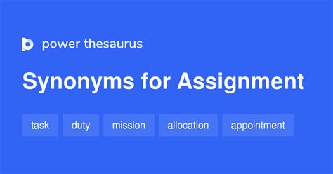 assignment thesaurus|What is another word for assignment .
